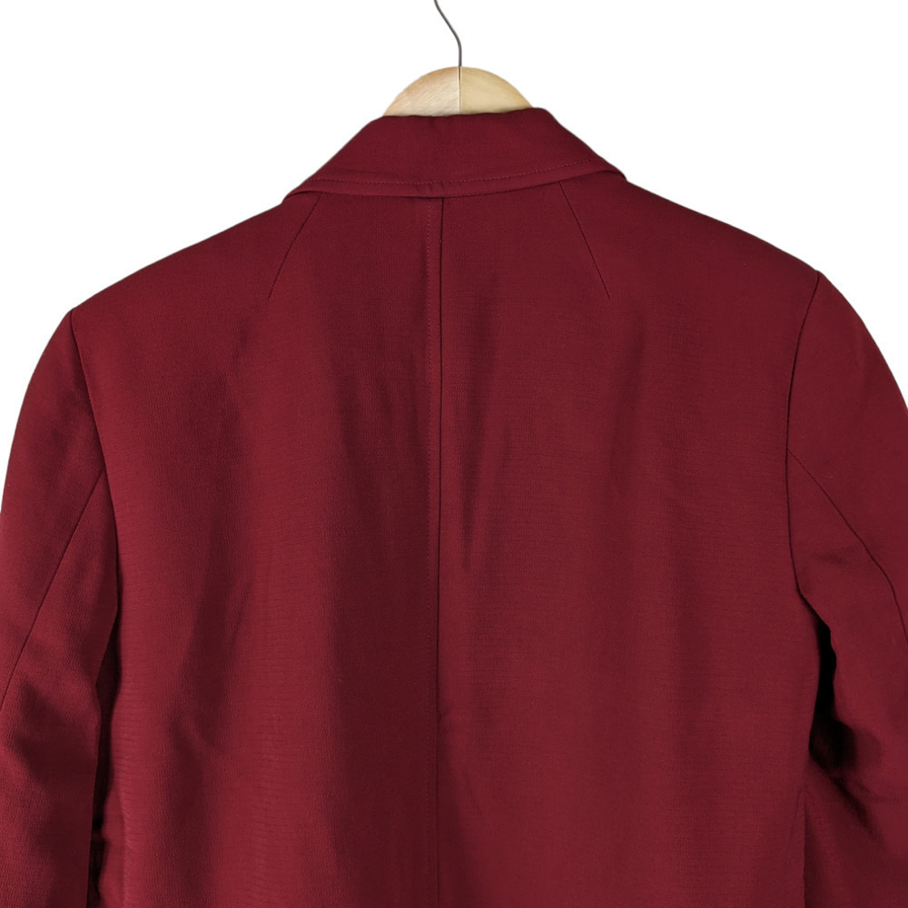A.L.C. ALC Womens Blazer 6 Red Wool Button Up Front Pockets Unlined Jacket - Picture 6 of 9